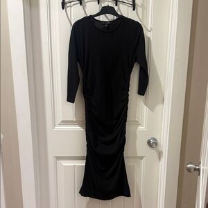 INC International Concepts Black Long Sleeve Dress